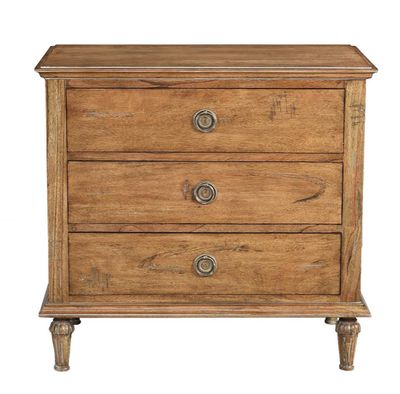 Crest Burl Ash Nightstand 32x30.5x19