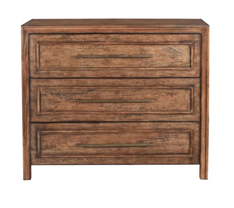 Rustic Pecan Wilmont 3 Drawer Nightstand
