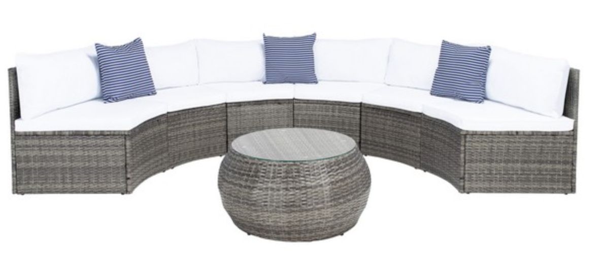 Grey Brown Outdoor Living Set