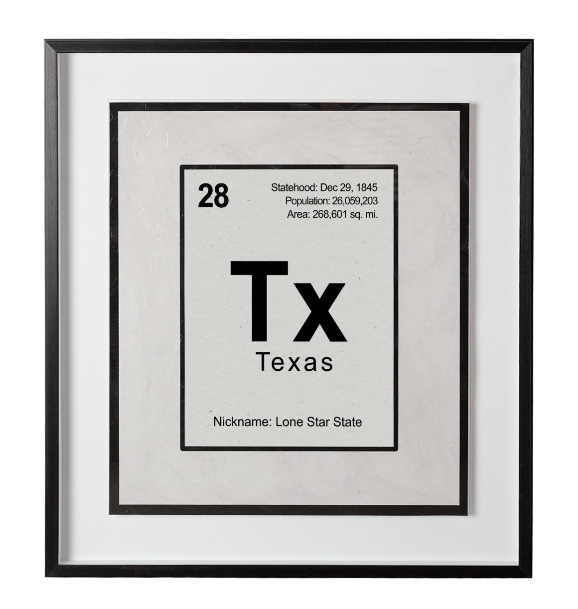 Breaking Texas B  Textured Framed Art Print
