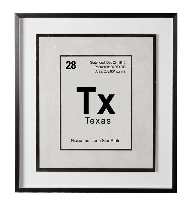 Breaking Texas B  Textured Framed Art Print