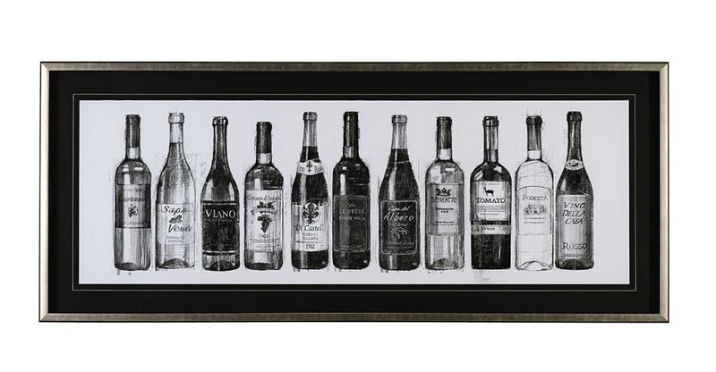 Wine Celler Crop Textured Framed Art Print Matted under Glass