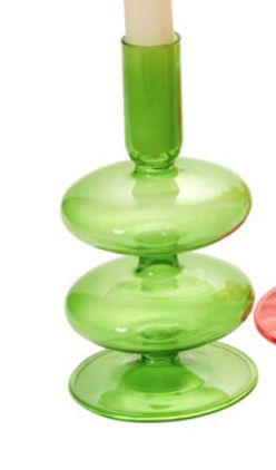 Green Wizard Candle Stick 3.5x6.75