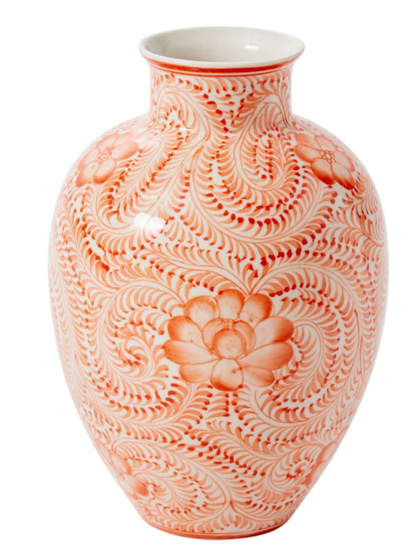Eleanor Vase Coral Tall