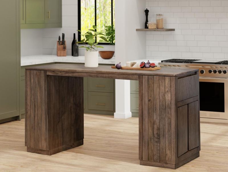 Mezquite Kitchen Island 70.75"L 27.5"W 36"H