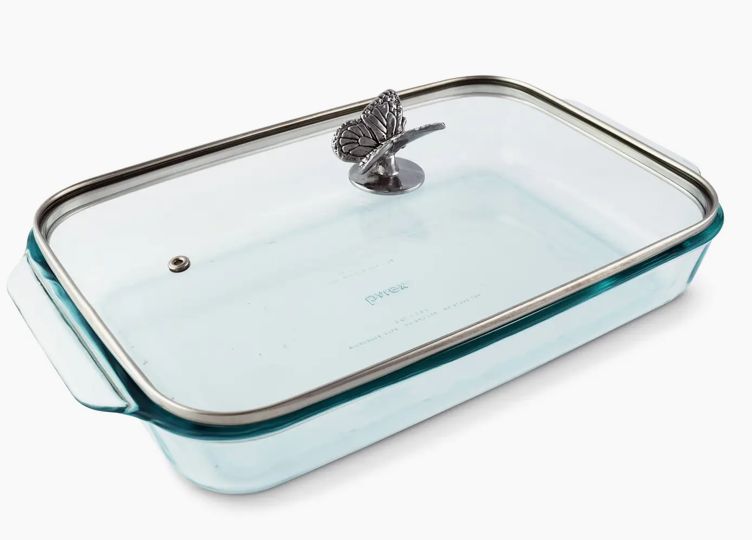 Butterfly Lid with Pyrex 3 Quart Baking Dish