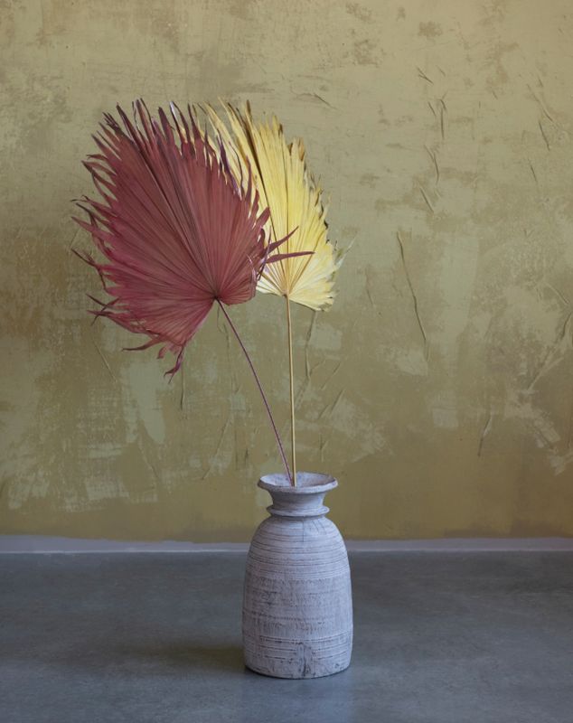 Raspberry Dried Palm Leaf