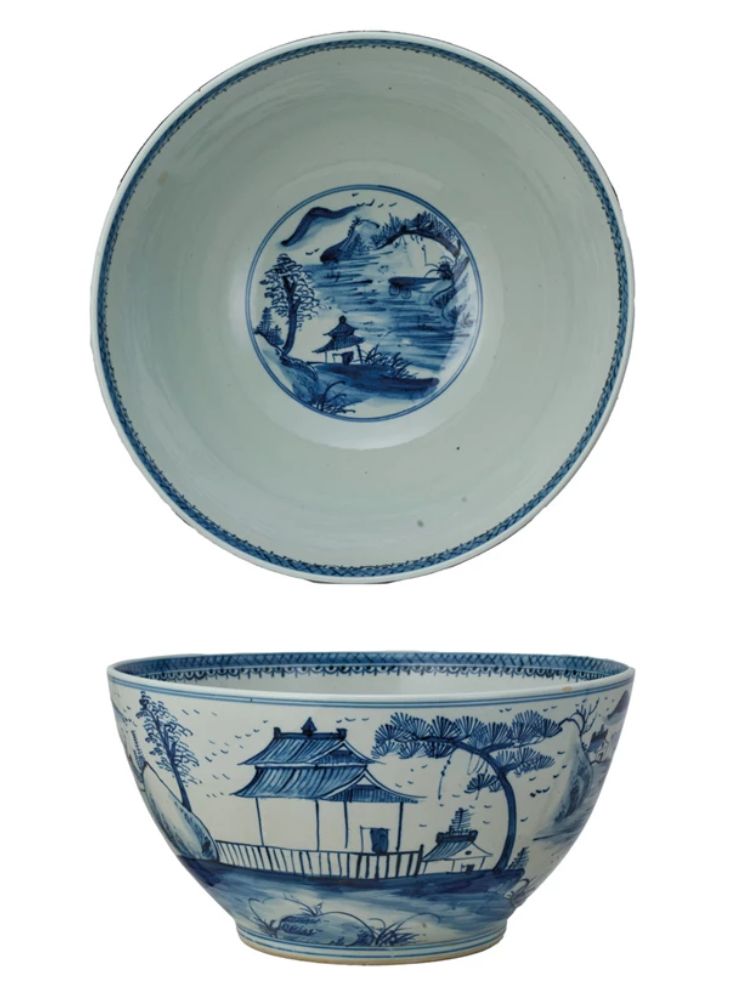 Hand-Painted Porcelain Vintage Reproduction Planter