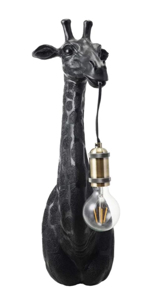 Resin &amp; Metal Giraffe Wall Sconce with Inline Switch