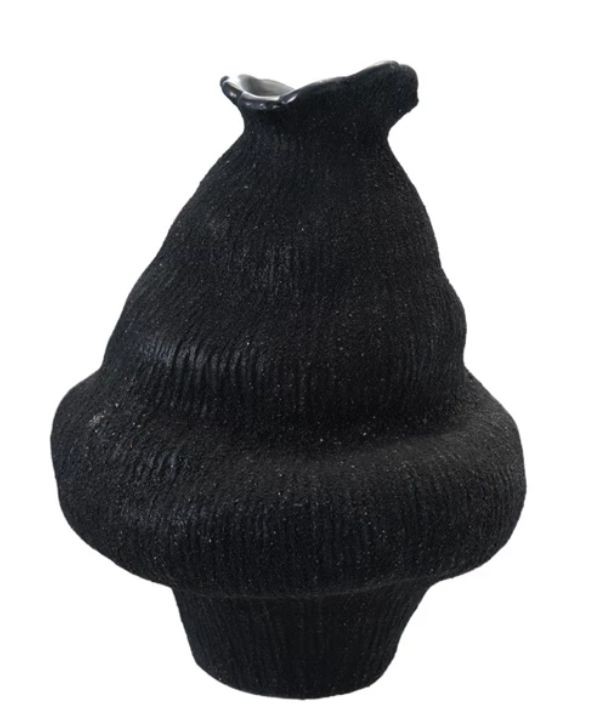 Textured Stoneware Organic Shaped Vase