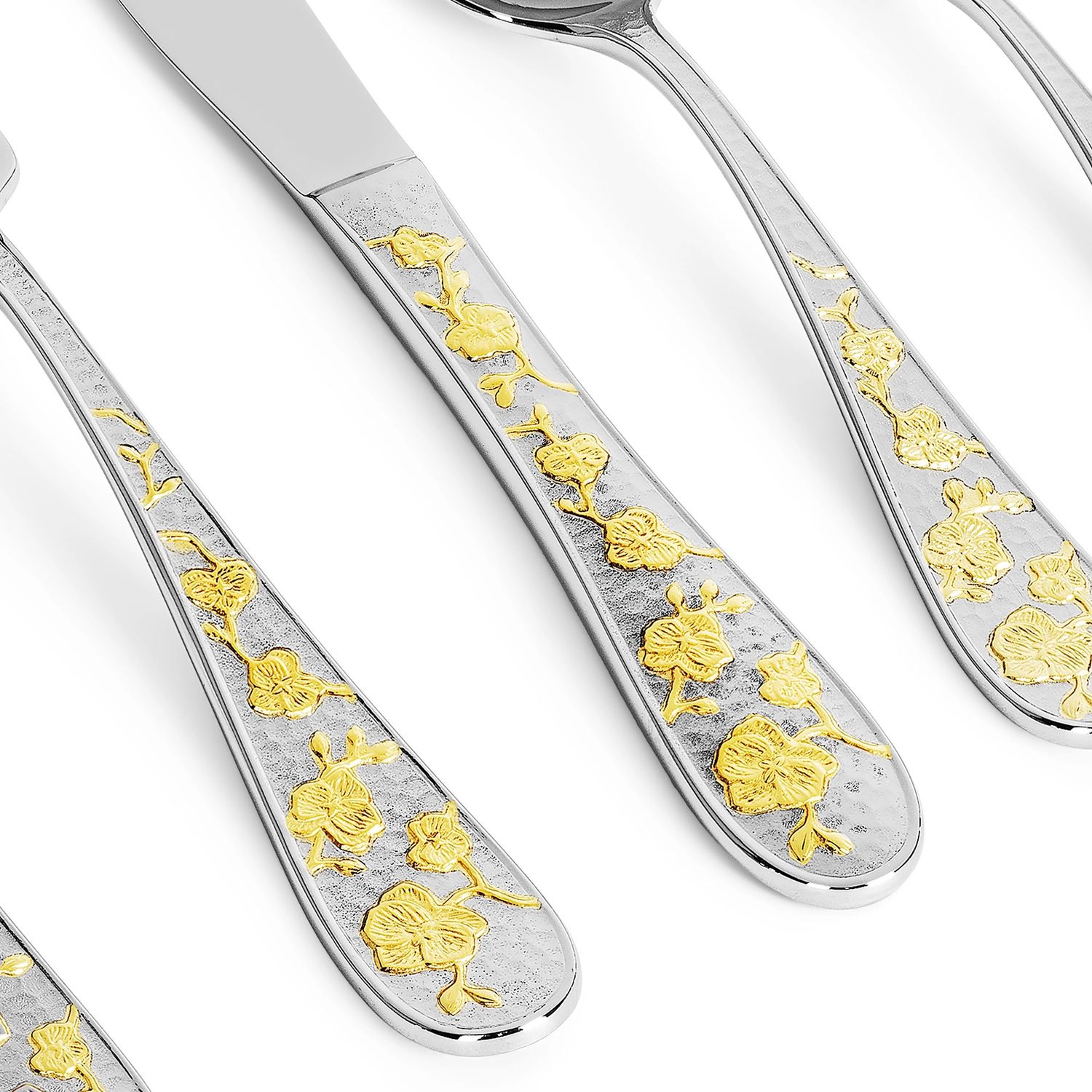Orchid Gold 5 Pc Flatware Set