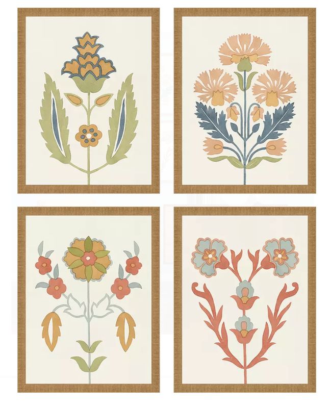 Folk Flourish Art S/4