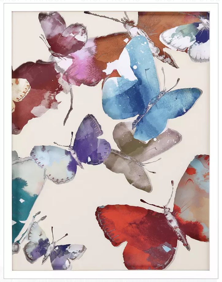 Watercolor Fluttering Butterfly I 42x32