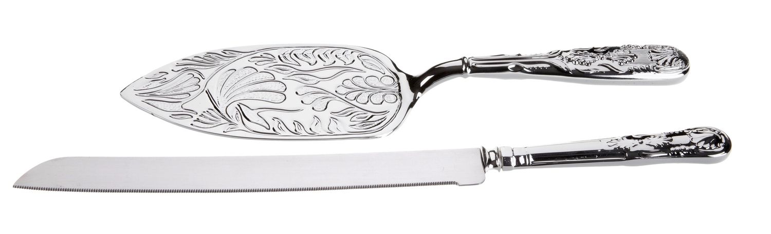 Silver Cake Server/Bridal Knife Set