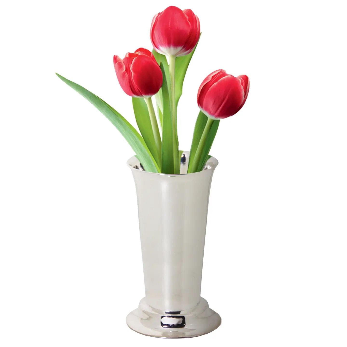 Plain Straight Silver Vase