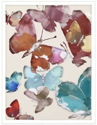 Watercolor Fluttering Butterfly II 42x32