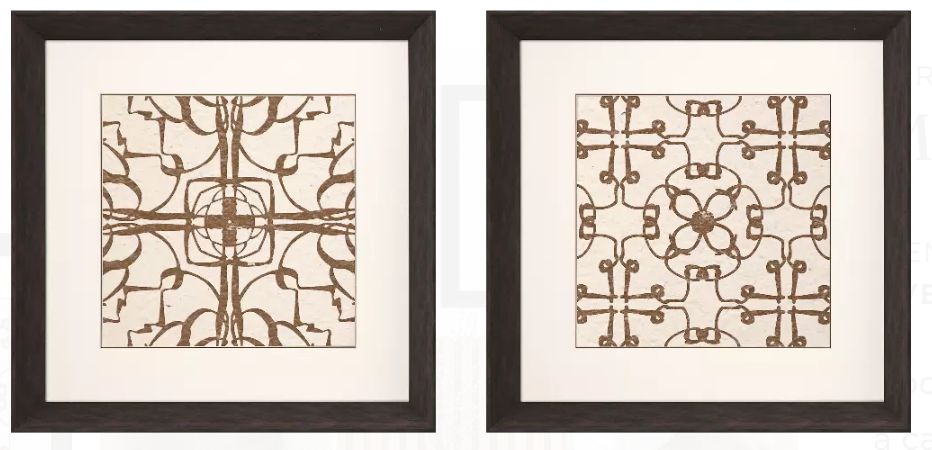 Motif On Cream II S/2