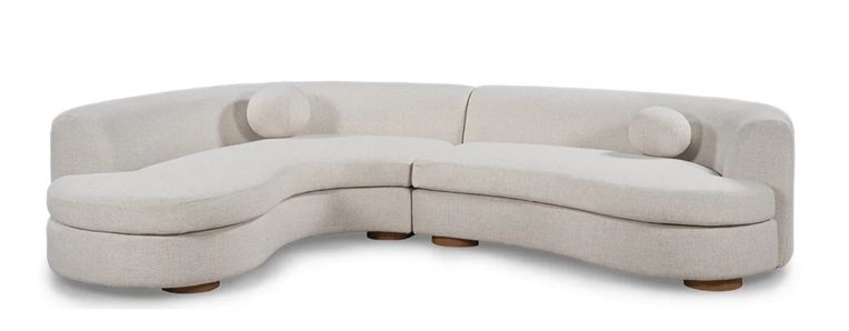 Concord Ivory Sectional 126&quot;