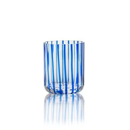 Striped Short Tumbler S/4 Blue