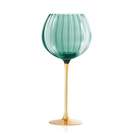 Posh Green Balloon Glass S/2