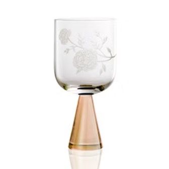 Peony Amber S/2 All Purpose Glass