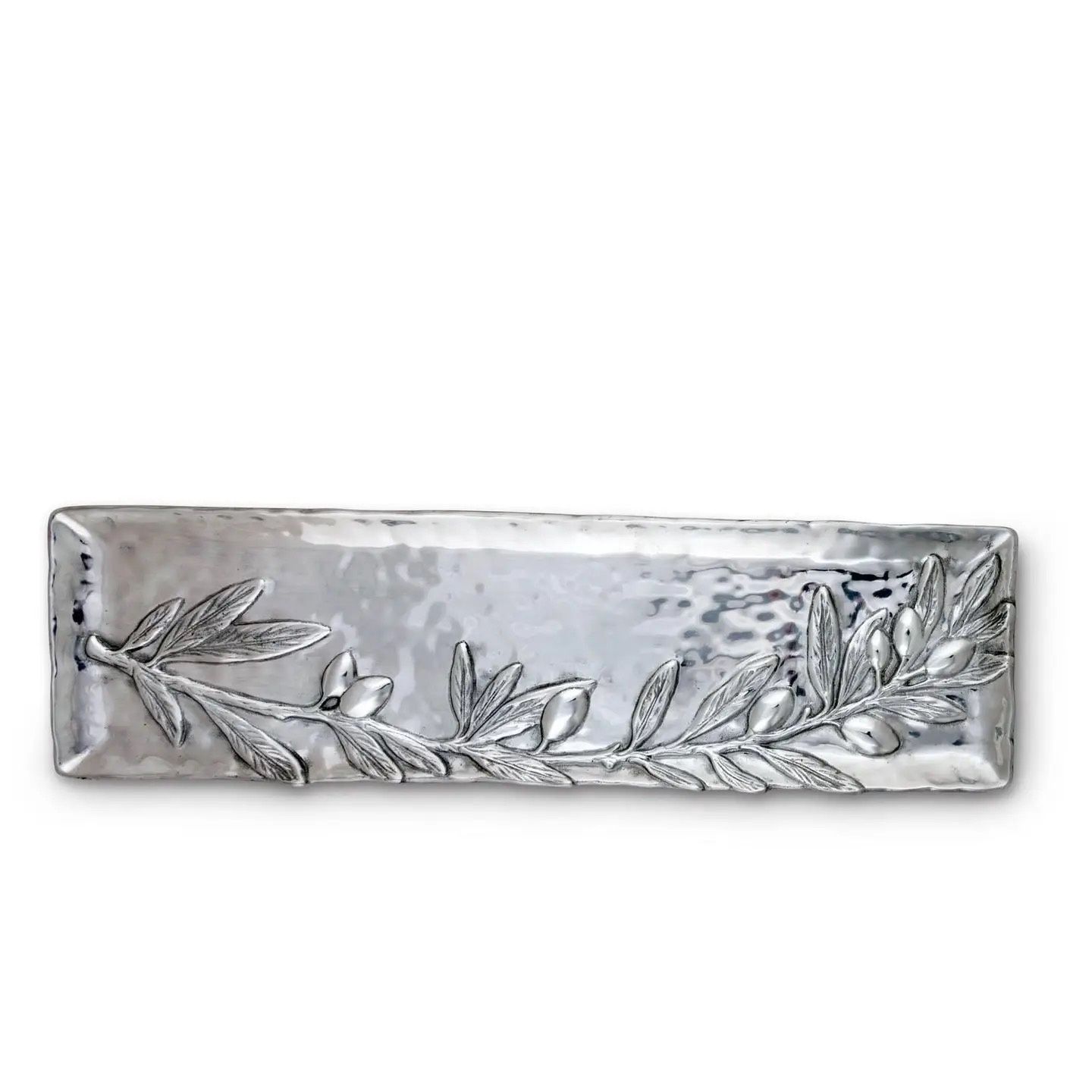 Olive Oblong Tray Silver