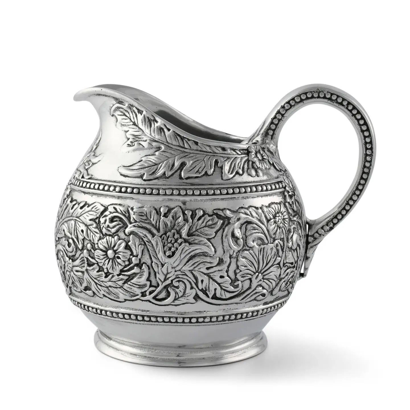 Concho Pattern Pitcher Silver