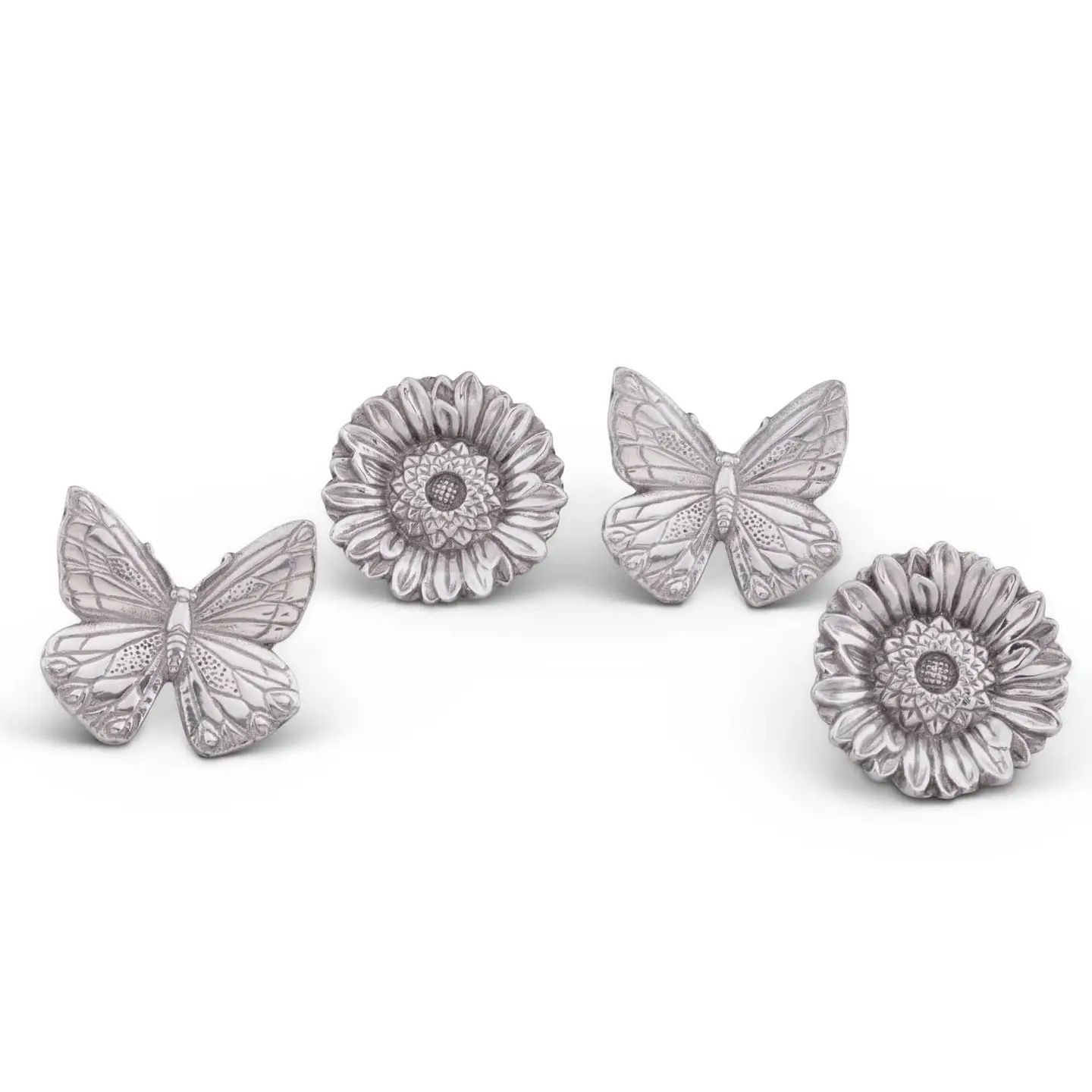 Butterfly &amp; Flower Napkin Rings S/4