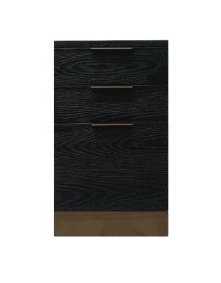 Willingham File Cabinet W/Metal Base Dark Black