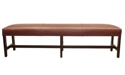 Reed Leather Bench Whiskey Leather
