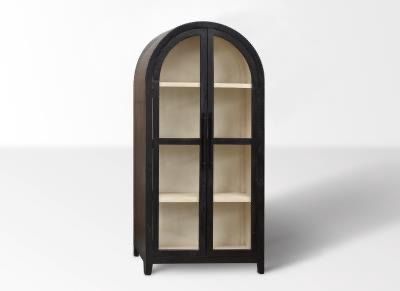 89&quot; Curved Cabinet Derby/Dark Black
