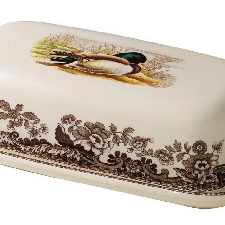 Spode Woodland Covered Butter Mallard
