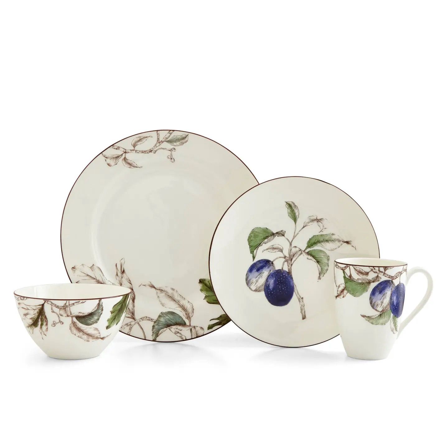 Natures Bounty Plum 4 Pc Place Setting