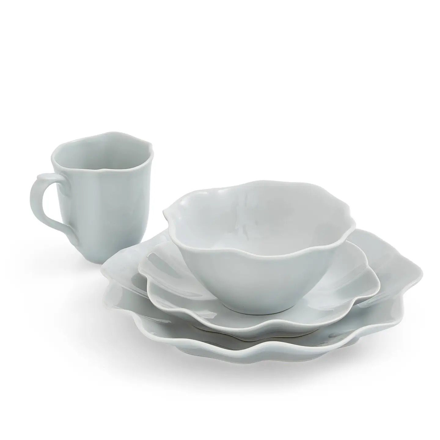 Sophie Conran Floret 4 pc Place Setting Dove Grey