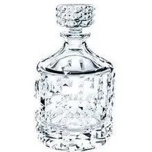 Crystal Glass Decanter W/Rivet Details