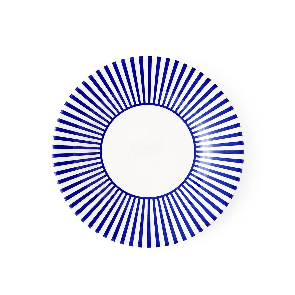 Blue Italian Steccato Narrow Plate 7&quot;