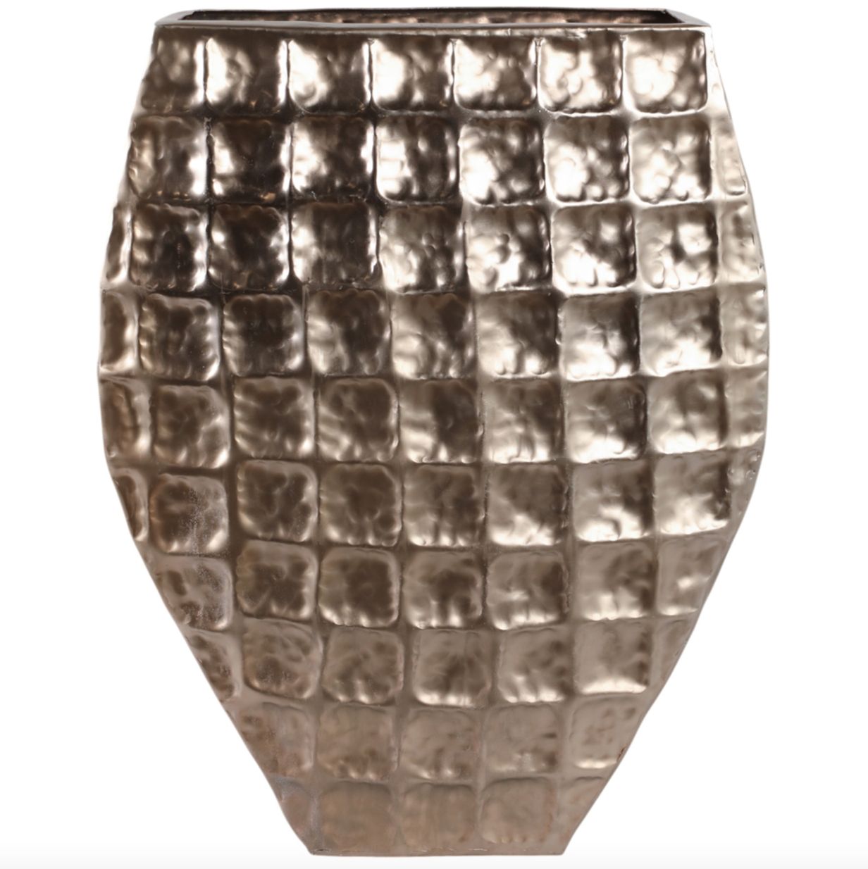 Gold Metal Floor Planter 29&quot;H