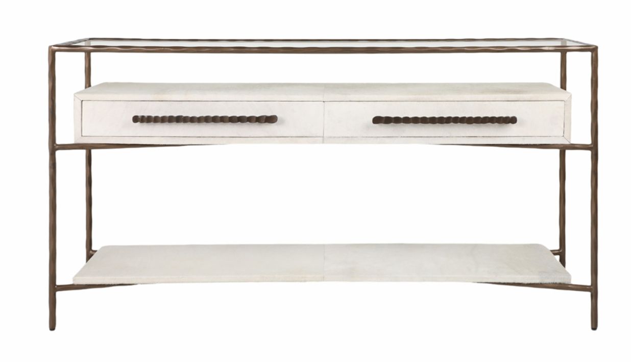 Azamara Real Hide Console Table 60&quot;
