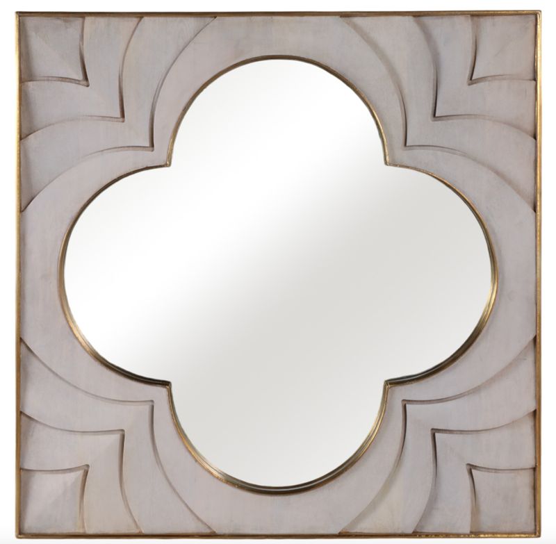 Hava Wood Brass Mirror