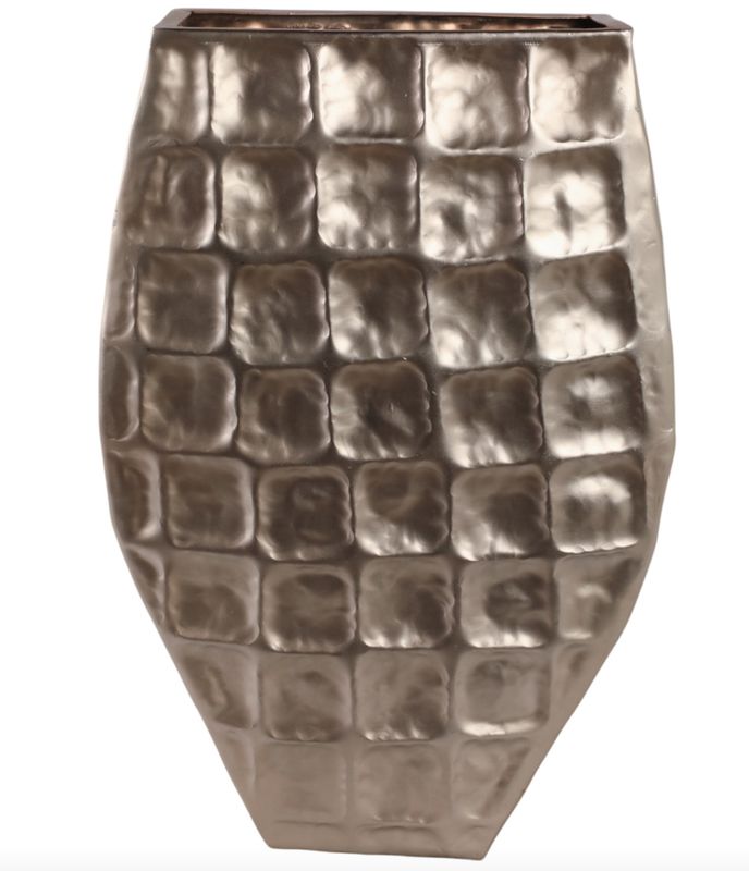 Gold Metal Floor Planter 25&quot;
