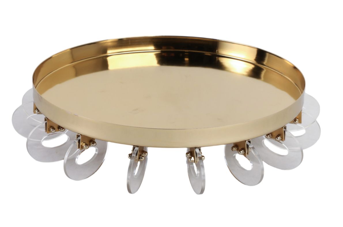 Sunderland Gold Bowl with Acrylic 16&quot;