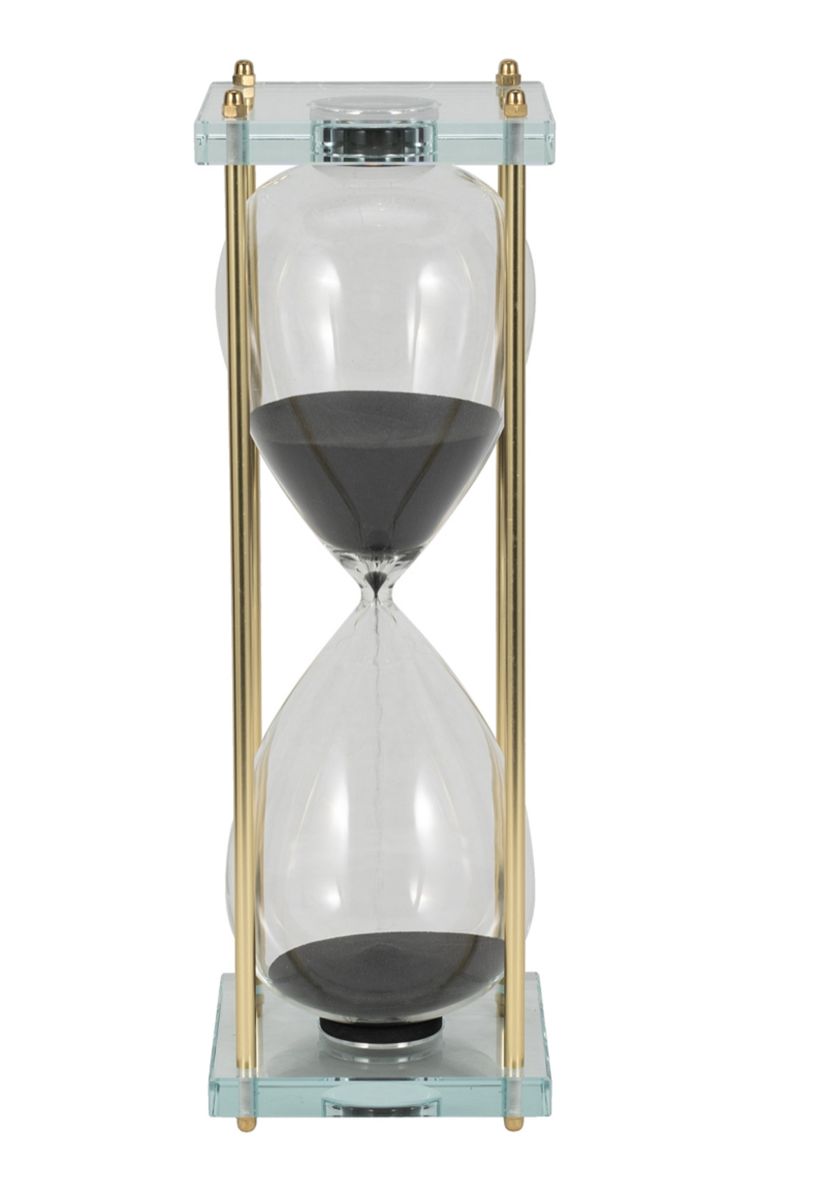 Small Black Gold Hourglass 18&quot;