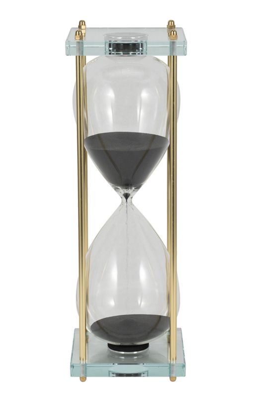 Small Black Gold Hourglass 18&quot;
