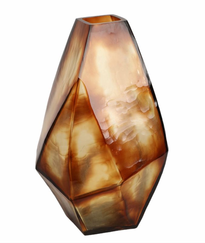 Tioga Large Brown Glass Vase 12"