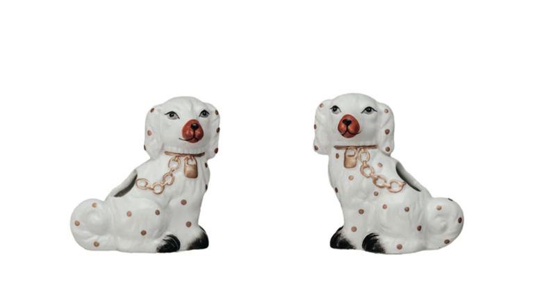 Ceramic Staffordshire Dog Shaped Toothpick Holder