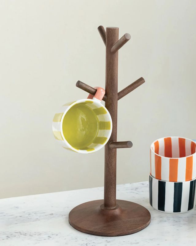 Natural Mango Wood Mug Holder