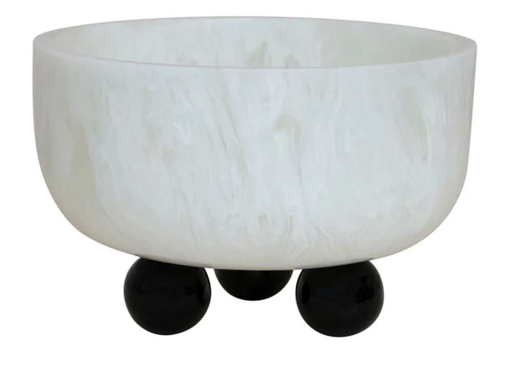 Marble Resin Bowl w/ Ball Feet