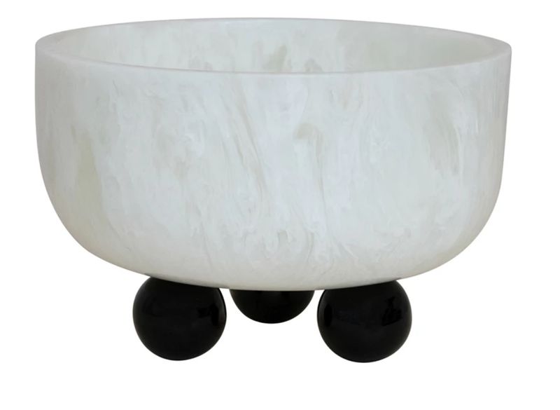 Marble Resin Bowl w/ Ball Feet