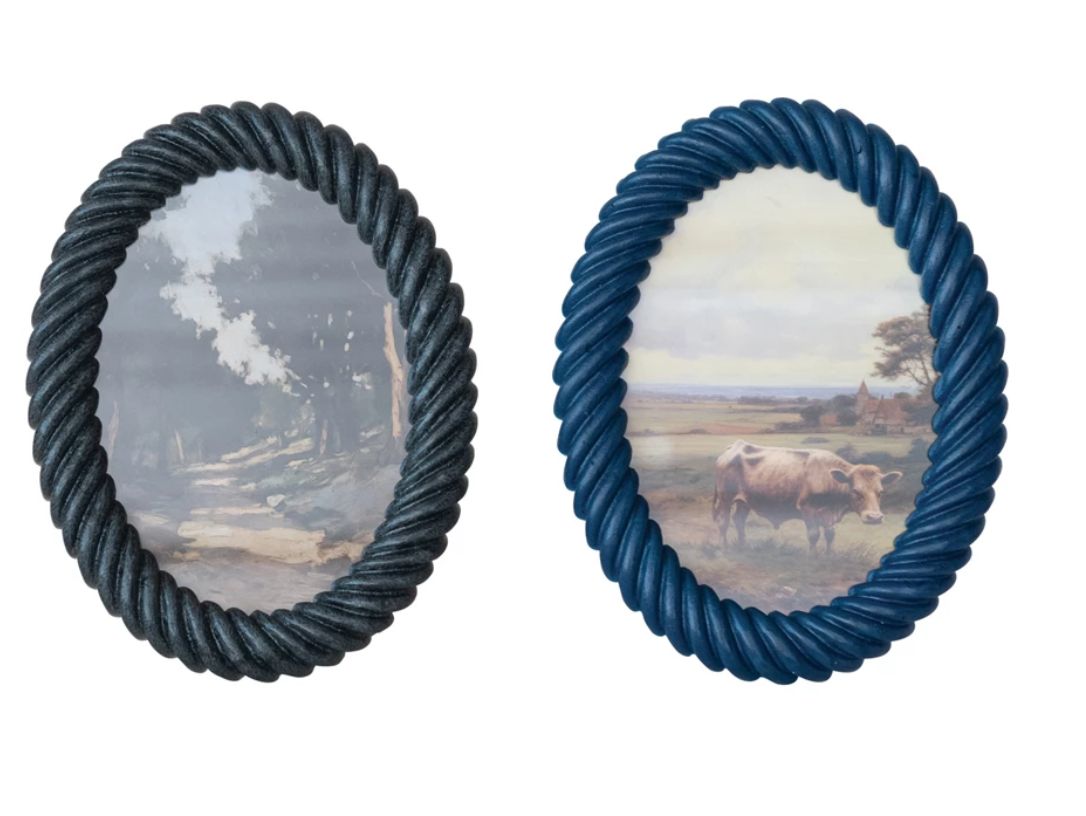 Oval Resin Twisted Photo Frame 5x7