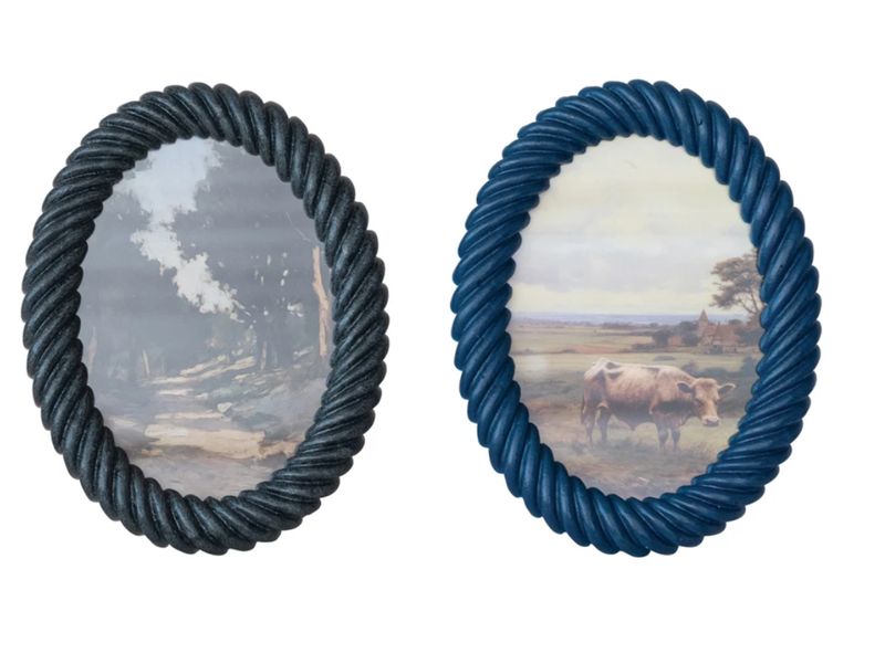 Oval Resin Twisted Photo Frame 5x7